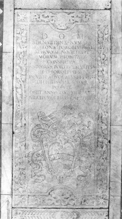 lapide tombale - ambito romano (sec. XVII)